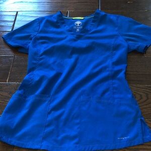 Healing Hands nurses blue scrubs top size xsmall
